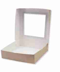 Caja para Postres con Visor de 28cm por 28cm por 11cm